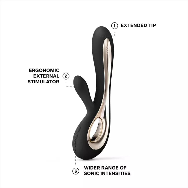 LELO SORAYA 2 Rechargeable Rabbit Vibrator Black