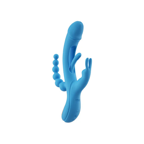 Honey Play Box Trilux Kinky Finger Rabbit Vibrator with Anal Beads Purple